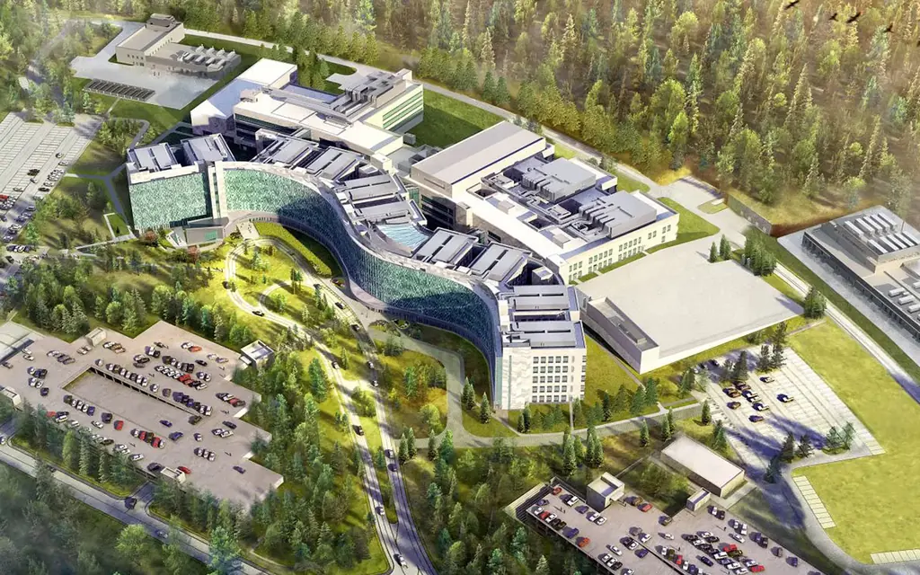 Visualisierung des Neubaus der US-Klinik Weilerbach