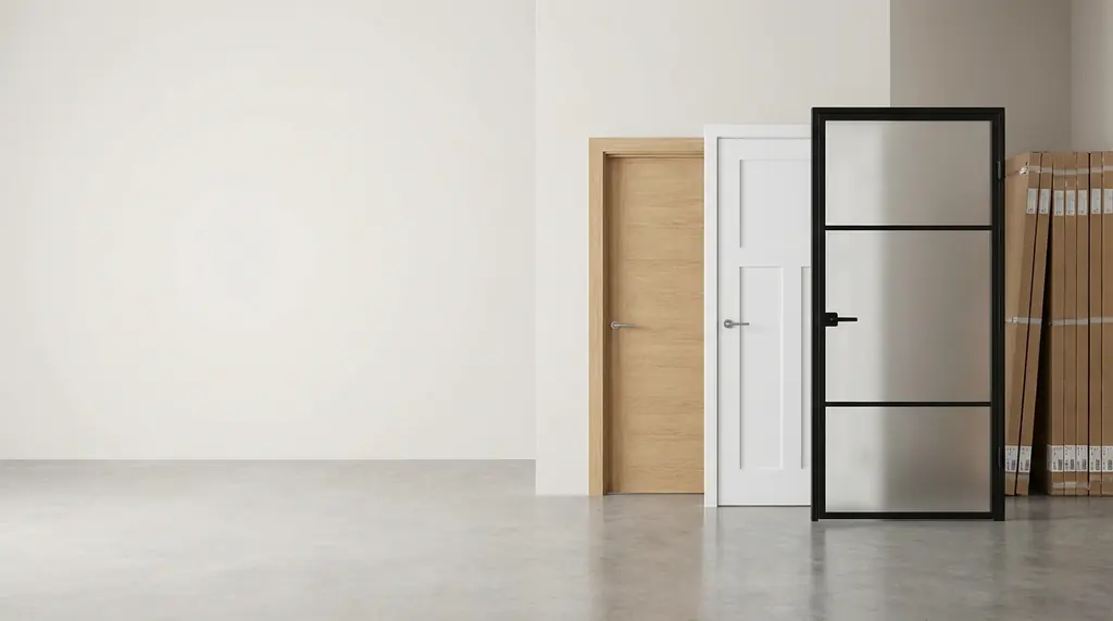 Moderne Innentüren in einem hellen Raum